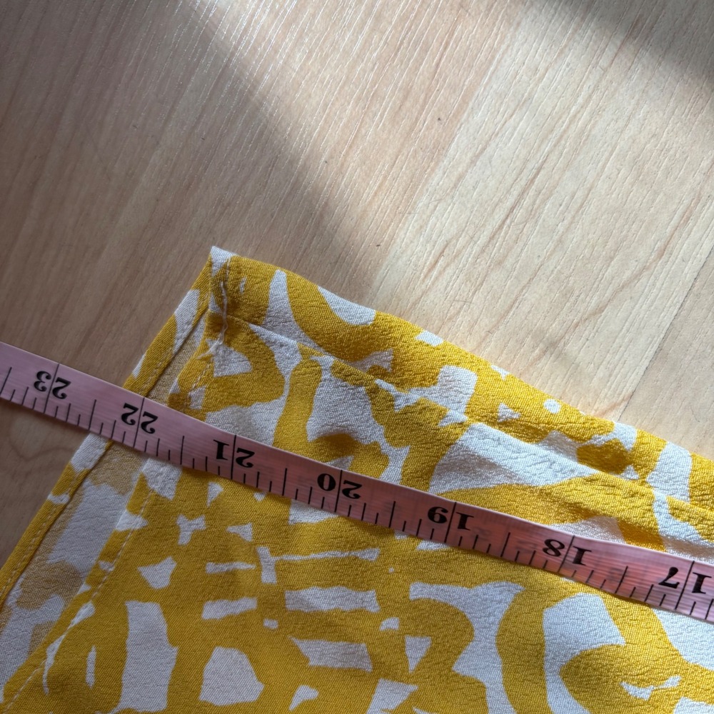 MAEVE ANTHROPOLOGIE Brittany Ruffle Jumpsuit in Goldenrod print Size 8 - Picture 7 of 7